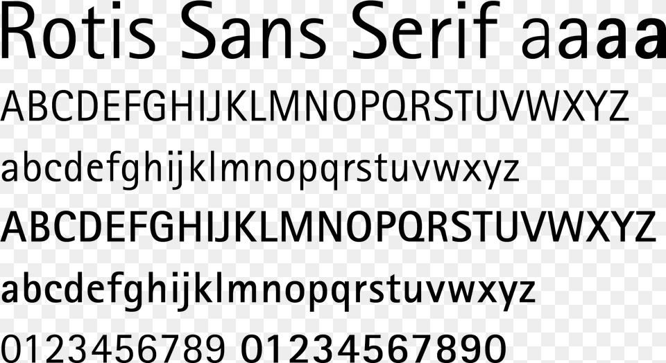 With Rotis He Tried To Create To Maximum Legibilty Frutiger55 Roman, Gray Free Png