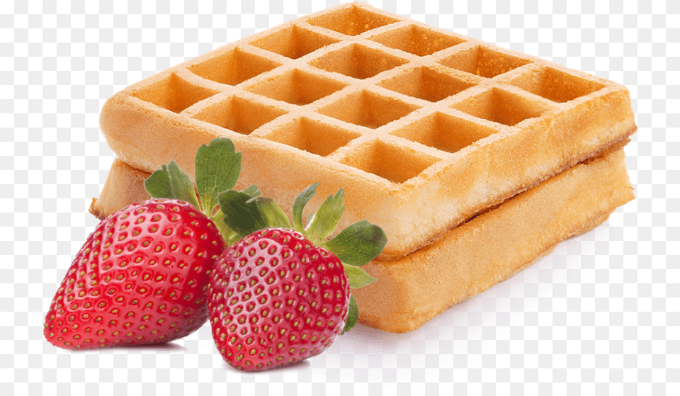 With Strawberry, Food, Waffle, Berry, Fruit Png