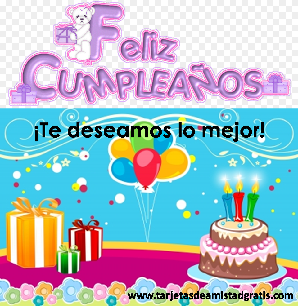 With Tarjetitas De Cumpleaos Gratis Birthday, People, Person, Birthday Cake, Cake Png Image