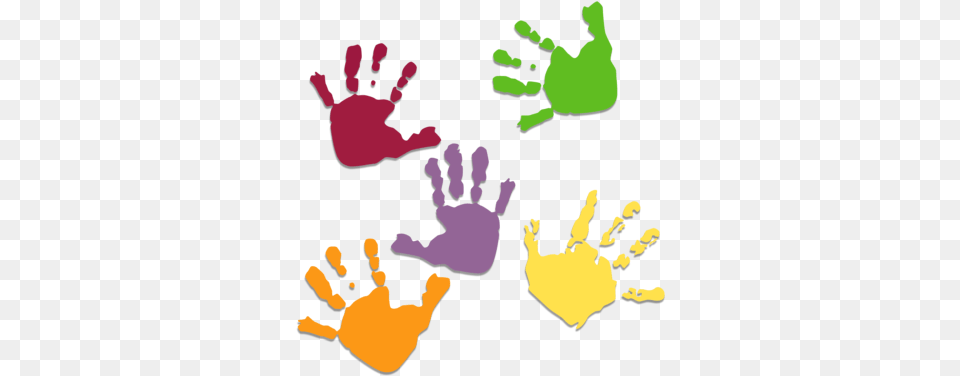 With The Kids At School Kids Hand Prints Colourful Hand Prints, Purple, Body Part, Person, Art Free Transparent Png