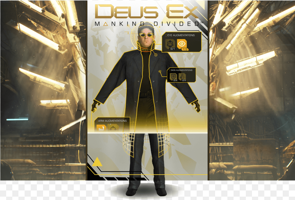 With The Title Character Adam Jensen Himself And Was Deus Ex Ar, Clothing, Coat, Adult, Man Png