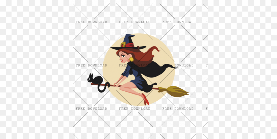 With Transparent Background Witch Riding A Broom, Baby, Person, Face, Head Png