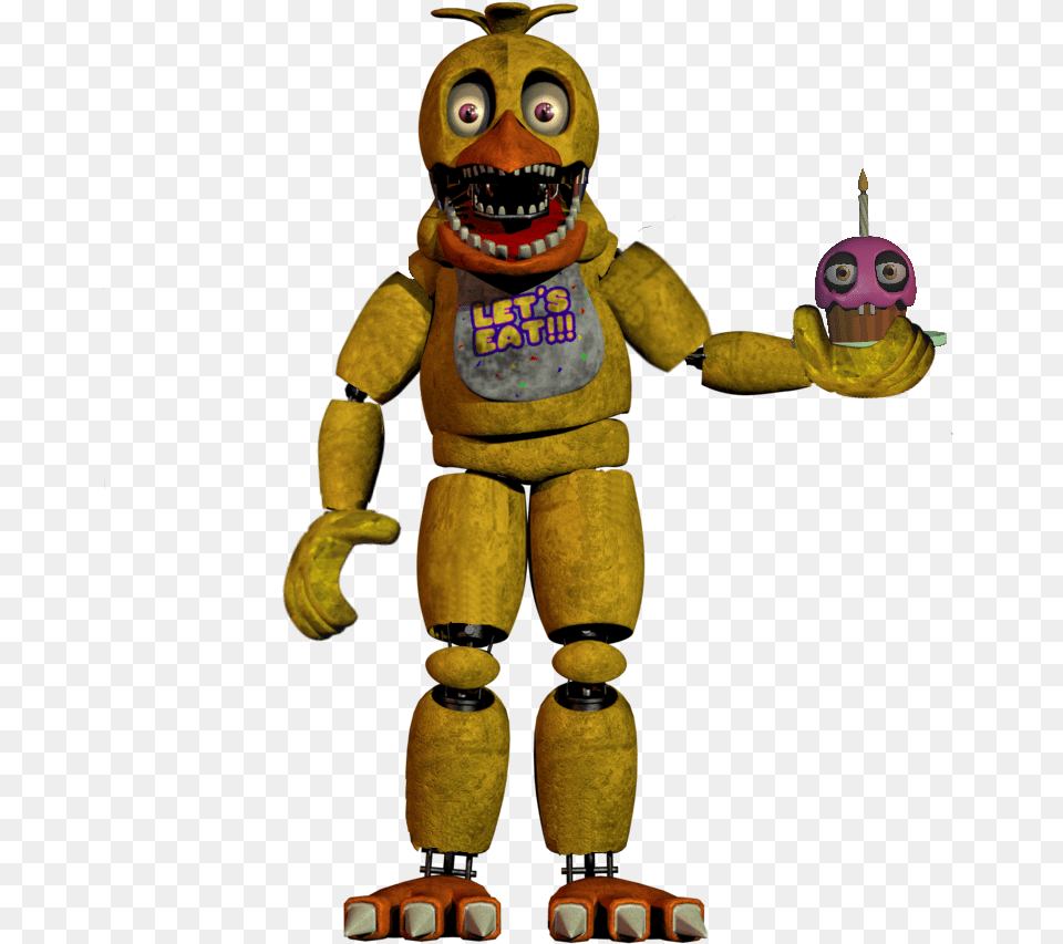 Withered Chica, Toy, Robot Png Image