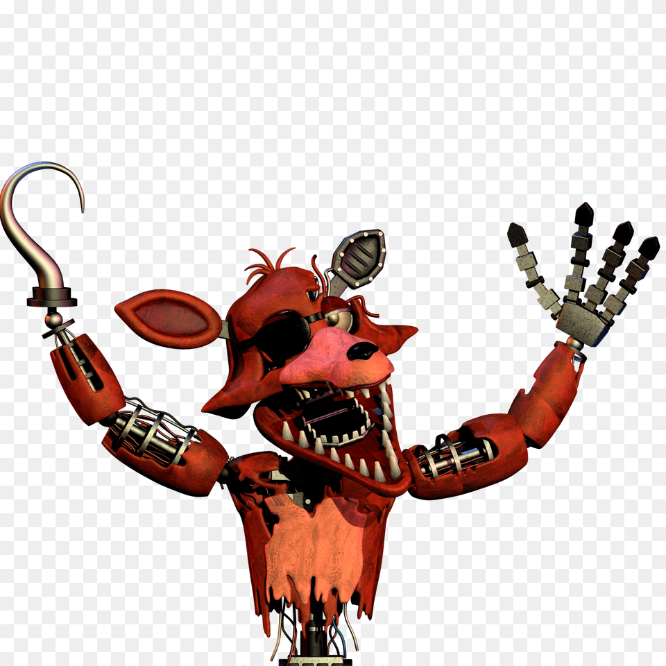 Withered Foxy Render, Adult, Female, Person, Woman Free Png Download