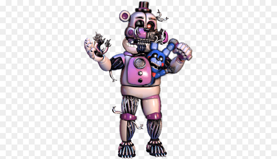 Withered Funtime Freddy Nightmare Withered Funtime Freddy, Robot, Baby, Person Free Png Download