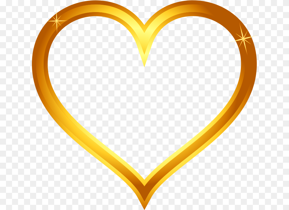 Without Background Image Transparent Background Gold Heart Free Png