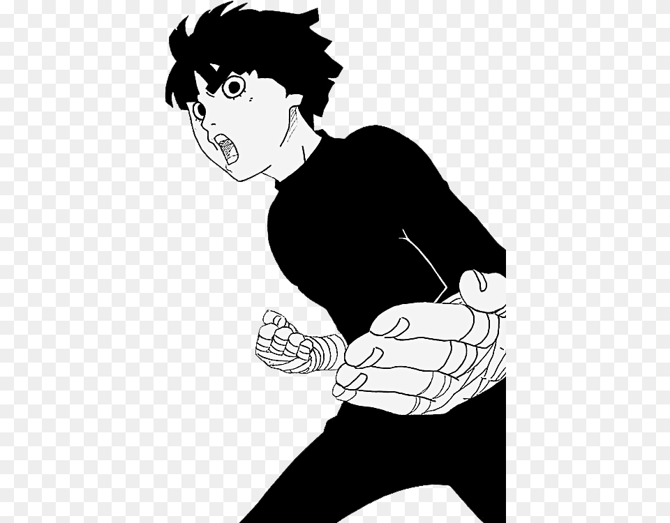 Wito Clipart Download Manga Naruto Rock Lee, Stencil, Person, Art, Body Part Free Transparent Png