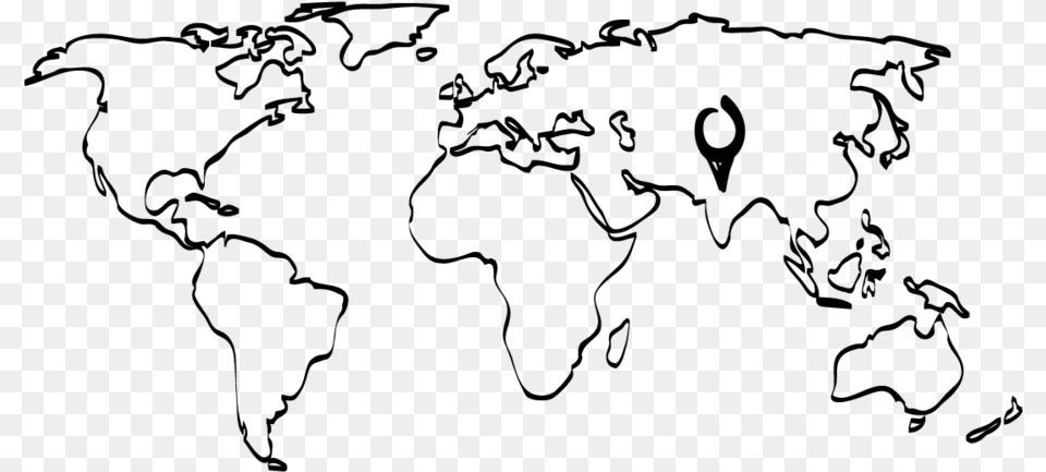 Witw Map India World Map Outline, Gray, Outdoors Png