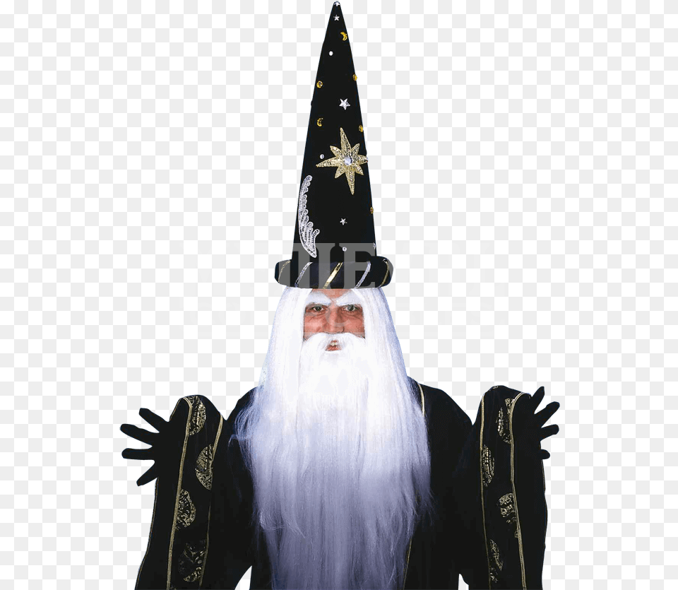 Wizard Beard Hair Wizard, Hat, Clothing, Wedding, Person Png Image