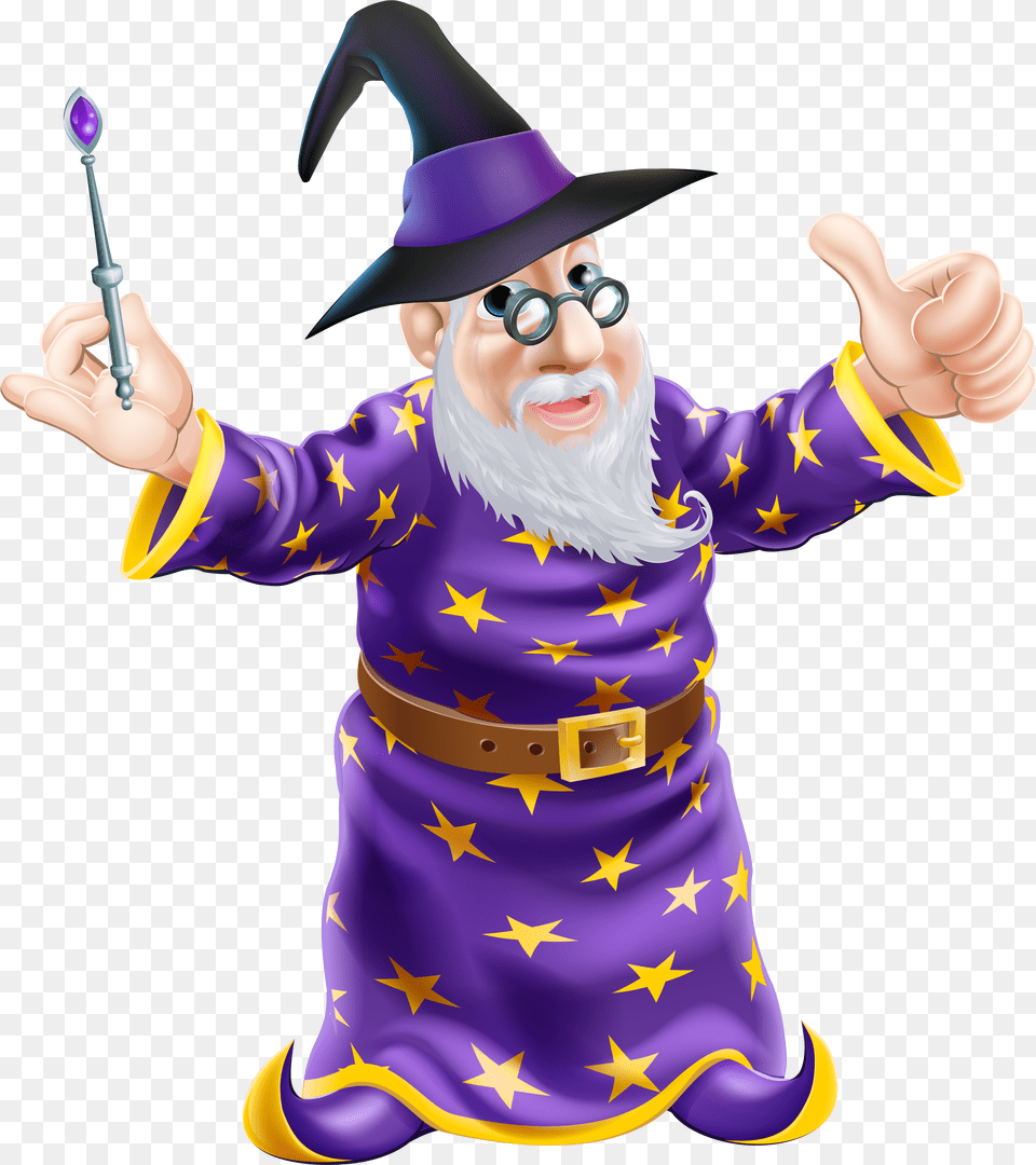 Wizard Cartoon Clipart Image Wizard And Witch Cartoon, Scoreboard, Text, Book, Publication Free Png Download