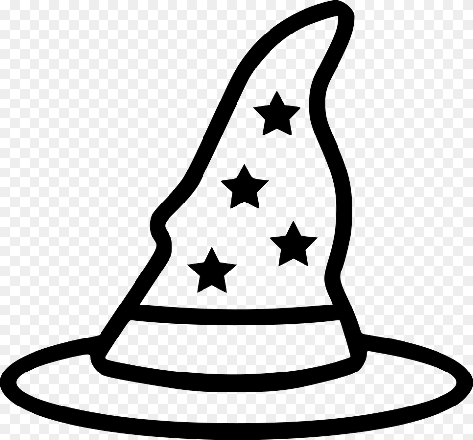 Wizard Hat Wizard Hat Black And White, Clothing, Stencil, Bow, Weapon Png