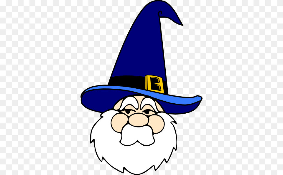 Wizard In Blue Hat Clip Art Vector, Clothing, Sea Life, Person, Head Free Png Download