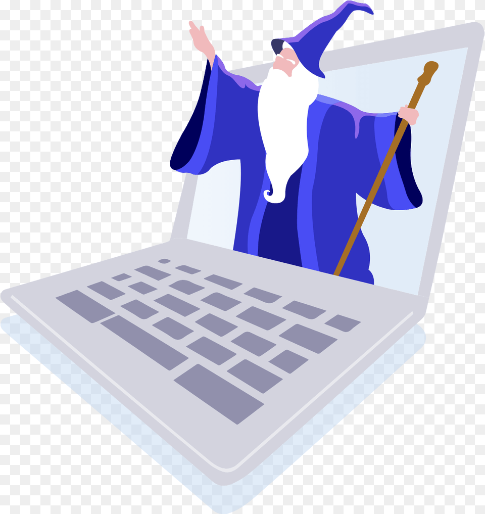 Wizard In Business, Computer, Person, People, Pc Free Png Download