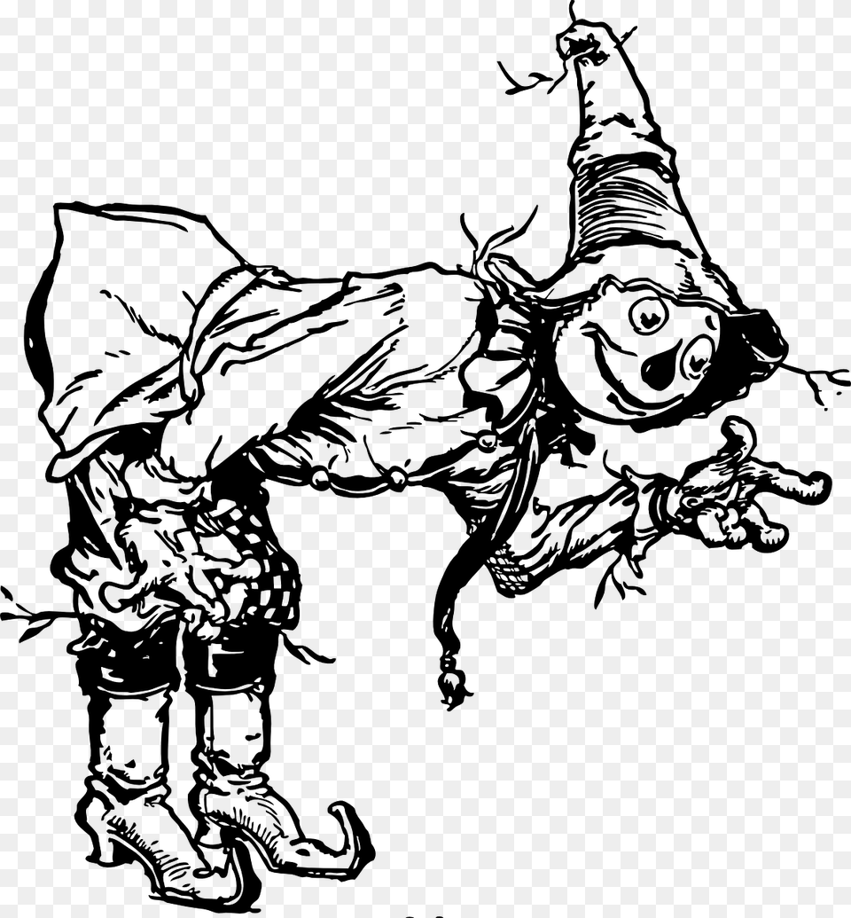 Wizard Of Oz Book Scarecrow, Gray Png