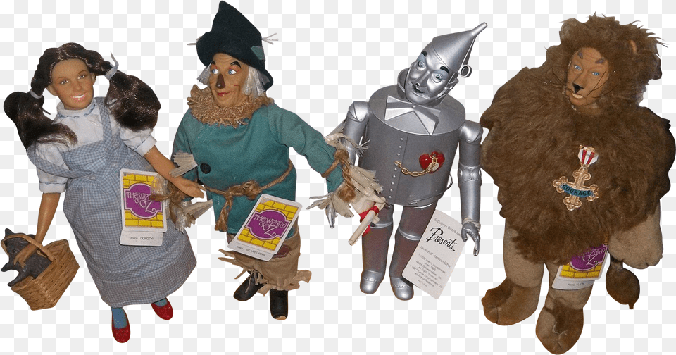 Wizard Of Oz Presents 1987 Set Of 4 Dolls The Wizard Of Oz, Figurine, Child, Person, Girl Png