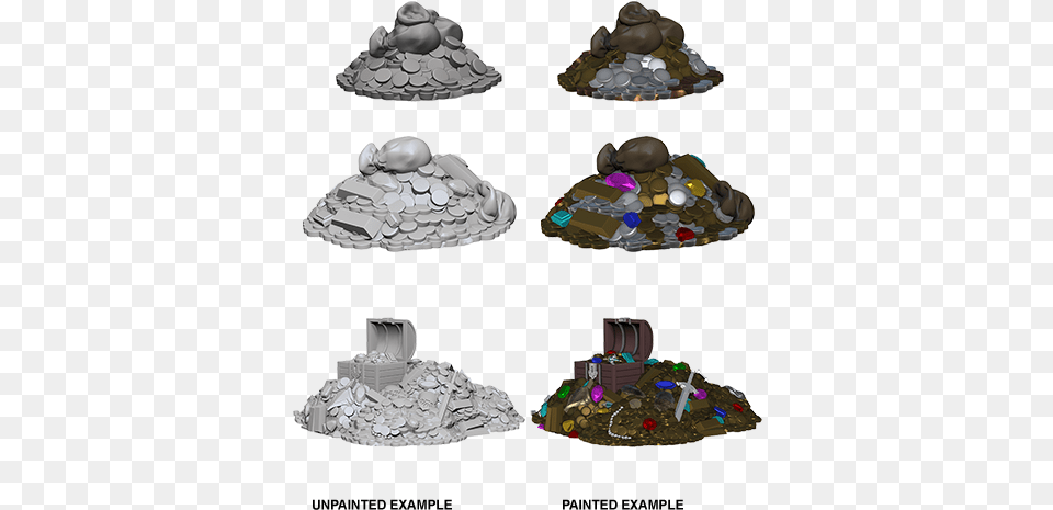 Wizkids Deep Cuts Unpainted Miniatures Wizkids Deep Cuts Treasure Piles, Animal, Clam, Food, Invertebrate Png Image