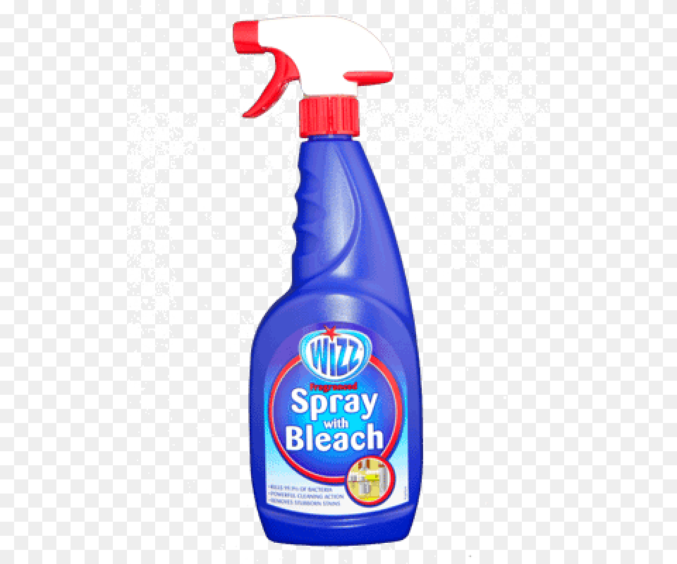 Wizz Spray Bleach Frag, Cleaning, Person, Bottle, Tin Free Png