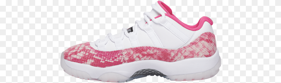 Wmns Air Jordan 11 Retro Low White Pink Snake Jordan Shirts, Clothing, Footwear, Shoe, Sneaker Free Png Download