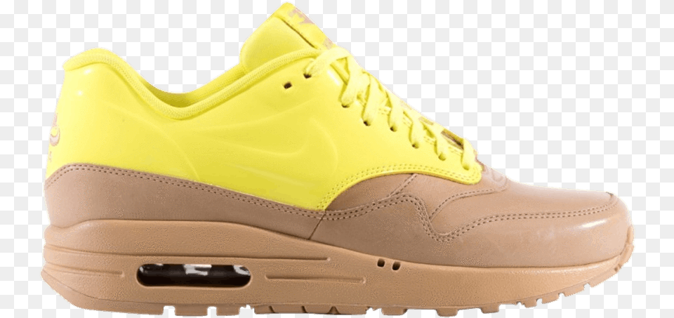 Wmns Nike Air Max 1 Vt Qs Sonic Yellow Vachetta Sneakers, Clothing, Footwear, Shoe, Sneaker Free Png