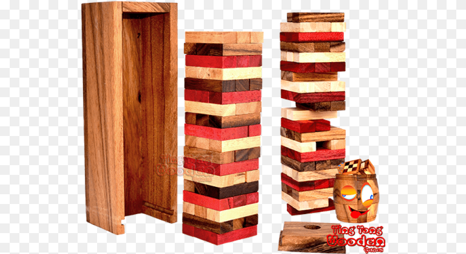 Wobbly Tower Colour The Wobbly Tower In Colour With Jenga Colour, Wood, Lumber, Box, Crate Free Png