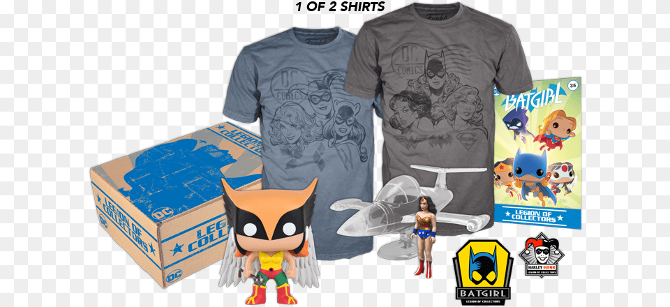 Wodccontents Legion Of Collectors Women Of Dc, Clothing, T-shirt, Person, Baby Png Image