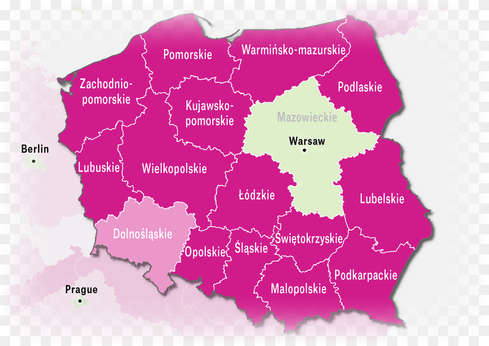 Wojewdztwa W Polsce, Atlas, Chart, Diagram, Map Free Png Download
