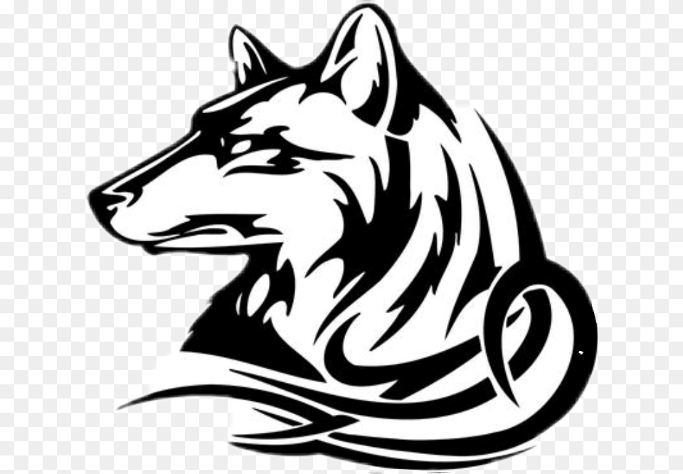 Wolf, Stencil, Animal, Mammal Free Transparent Png