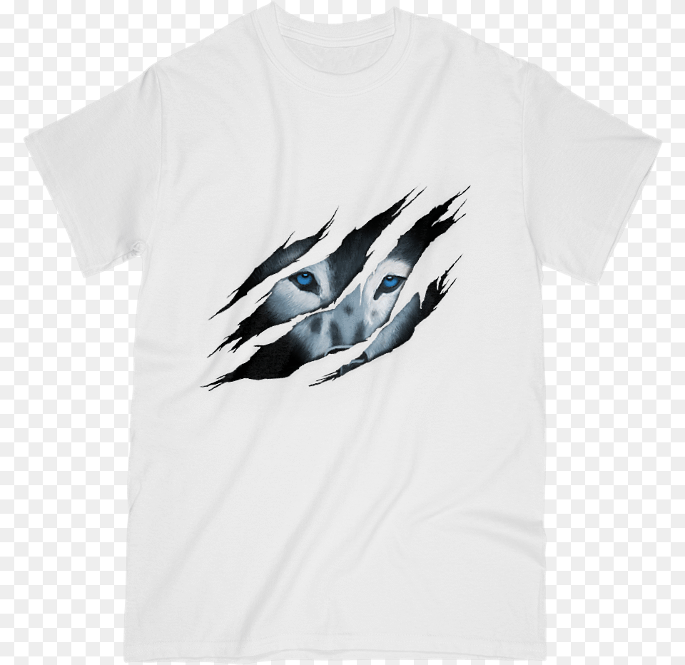 Wolf 3d Blue Eyes Broken Heart And Wolf Tattoo, Clothing, T-shirt, Animal, Bird Png