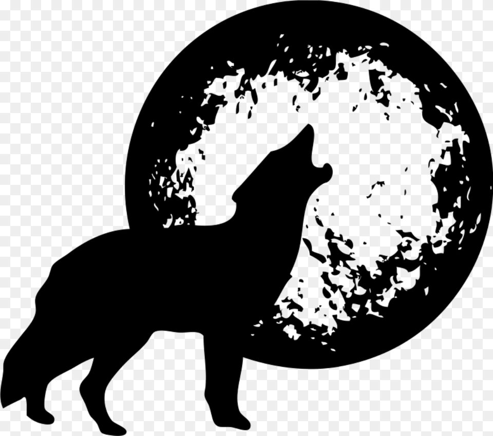 Wolf And Moon Clipart Wolf And Moon Clipart, Gray Free Transparent Png