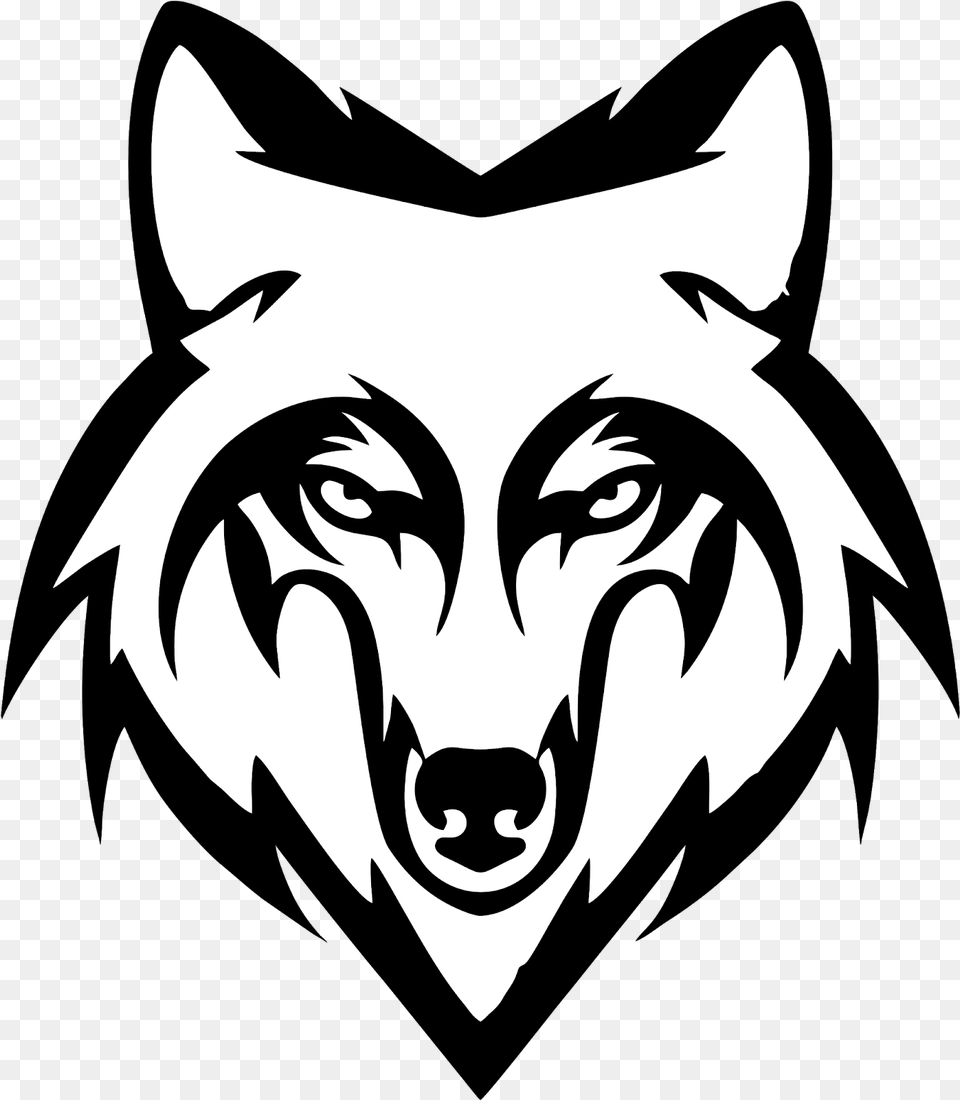 Wolf Black And White Wolf Black And White, Stencil, Logo, Animal, Fish Png