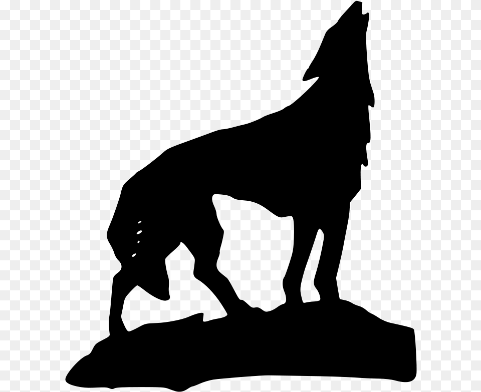 Wolf Clip Art At Howling Wolf Silhouette, Gray Free Png Download