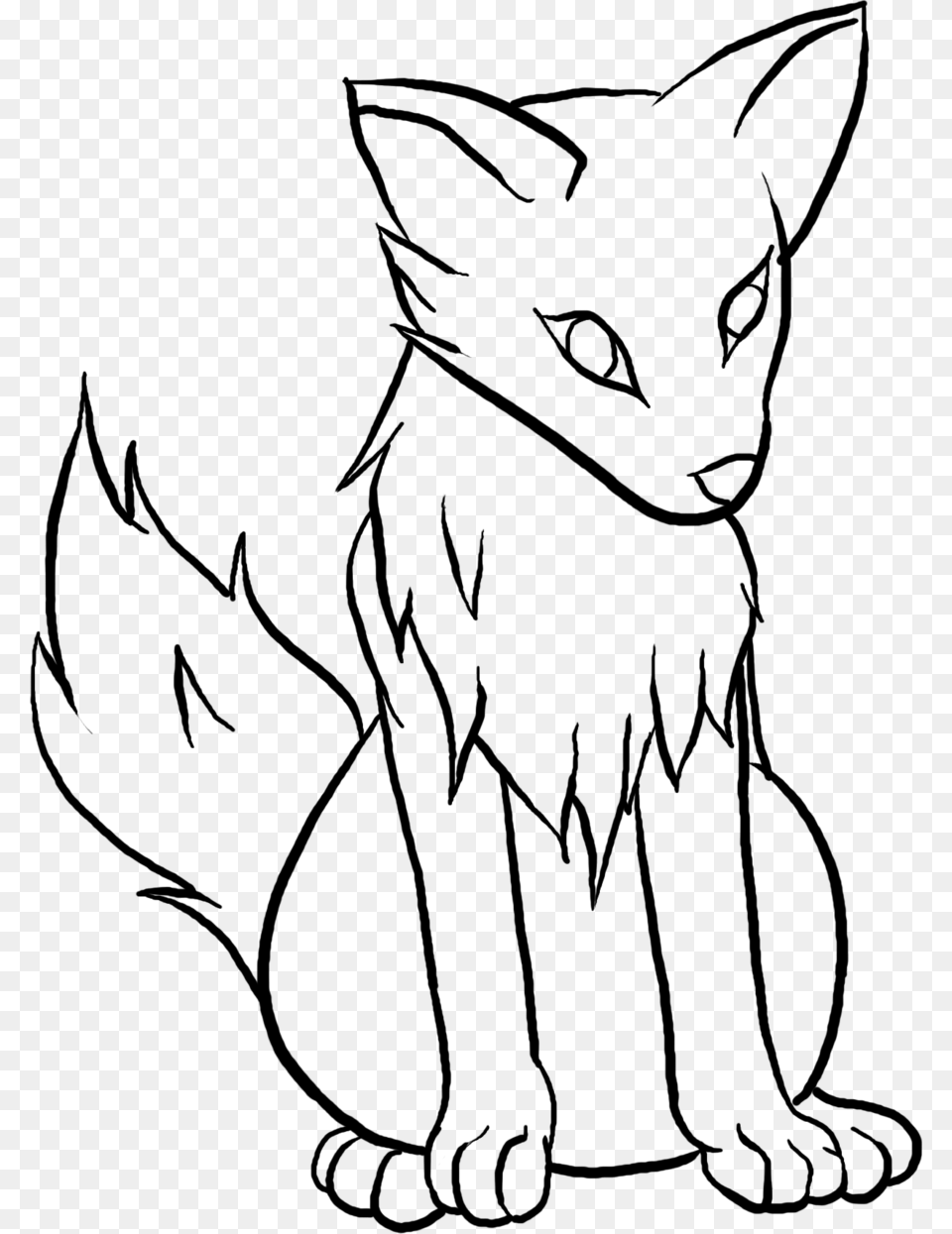Wolf Clipart Easy Wolf Pup Drawing Easy, Gray Png Image