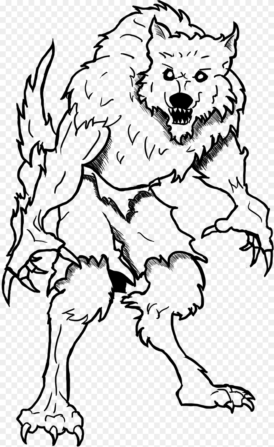 Wolf Coloring Pages Werewolf Werewolf Coloring Book, Gray Free Transparent Png