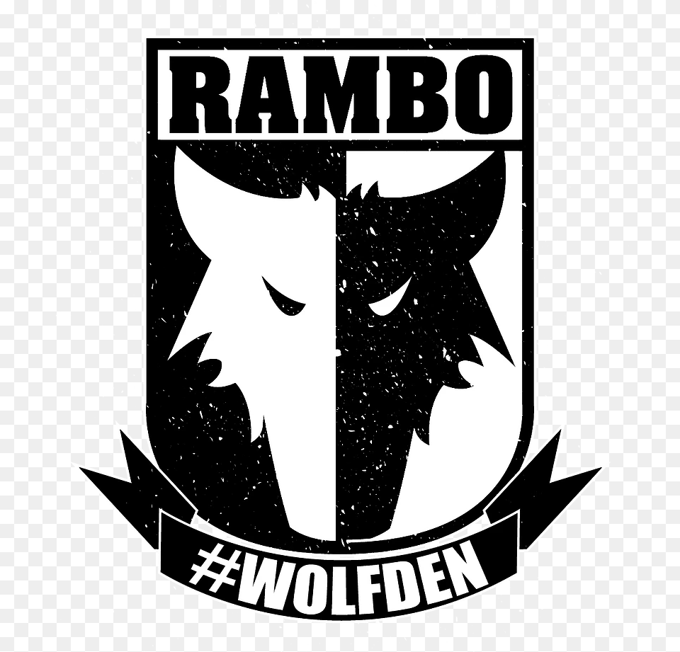 Wolf Den Rambo The Video Game Automotive Decal, Emblem, Symbol, Logo, Adult Free Png
