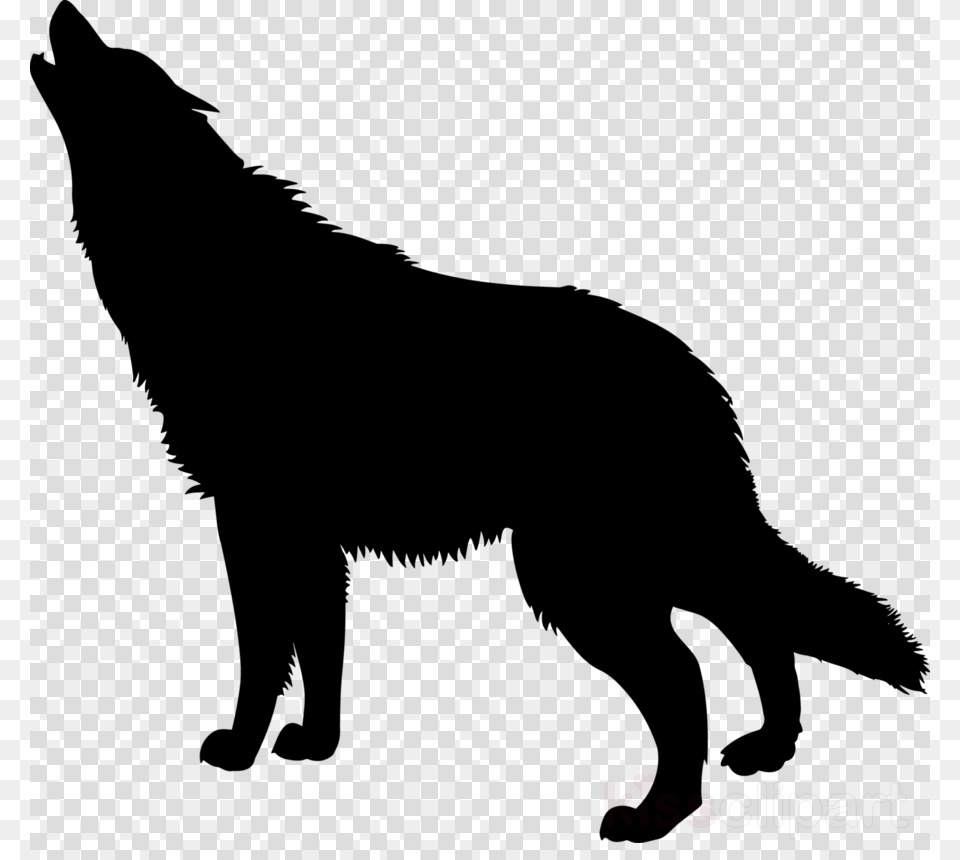 Wolf Dog Silhouette Clipart German Shepherd Clip Art Heart Icon With Translucent Background, Animal, Coyote, Mammal Png