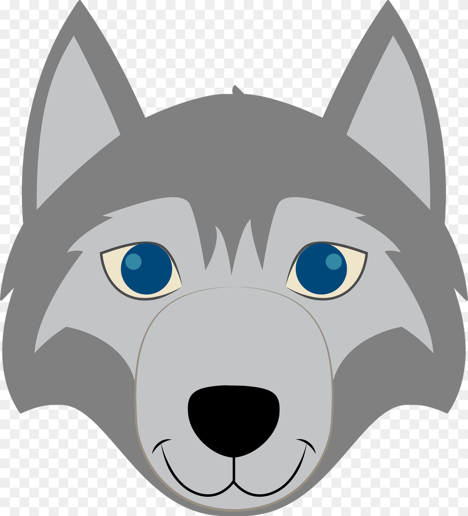 Wolf Face Clipart, Animal, White Dog, Pet, Mammal Png