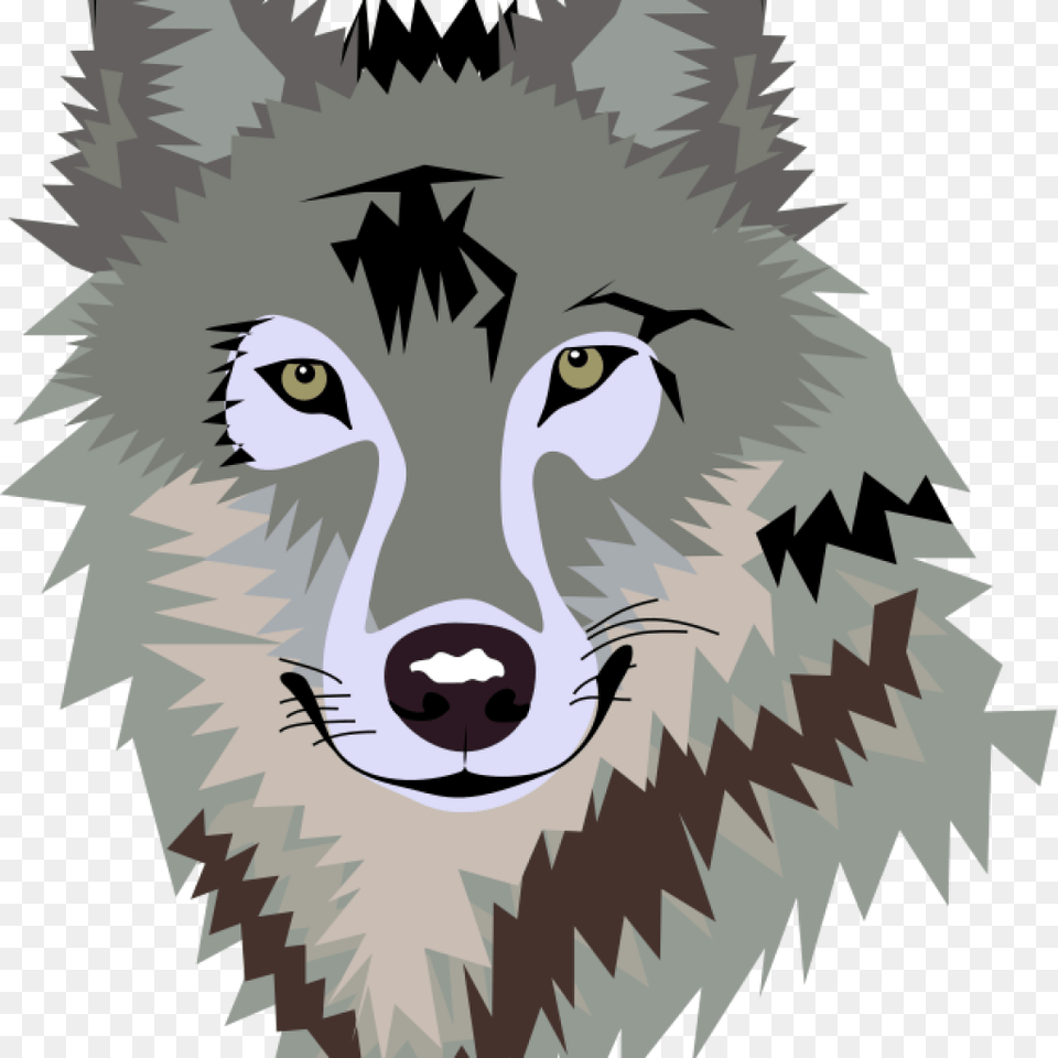 Wolf Face Clipart Clip Art Of Tattoo Search Download, Animal, Mammal, Baby, Person Png
