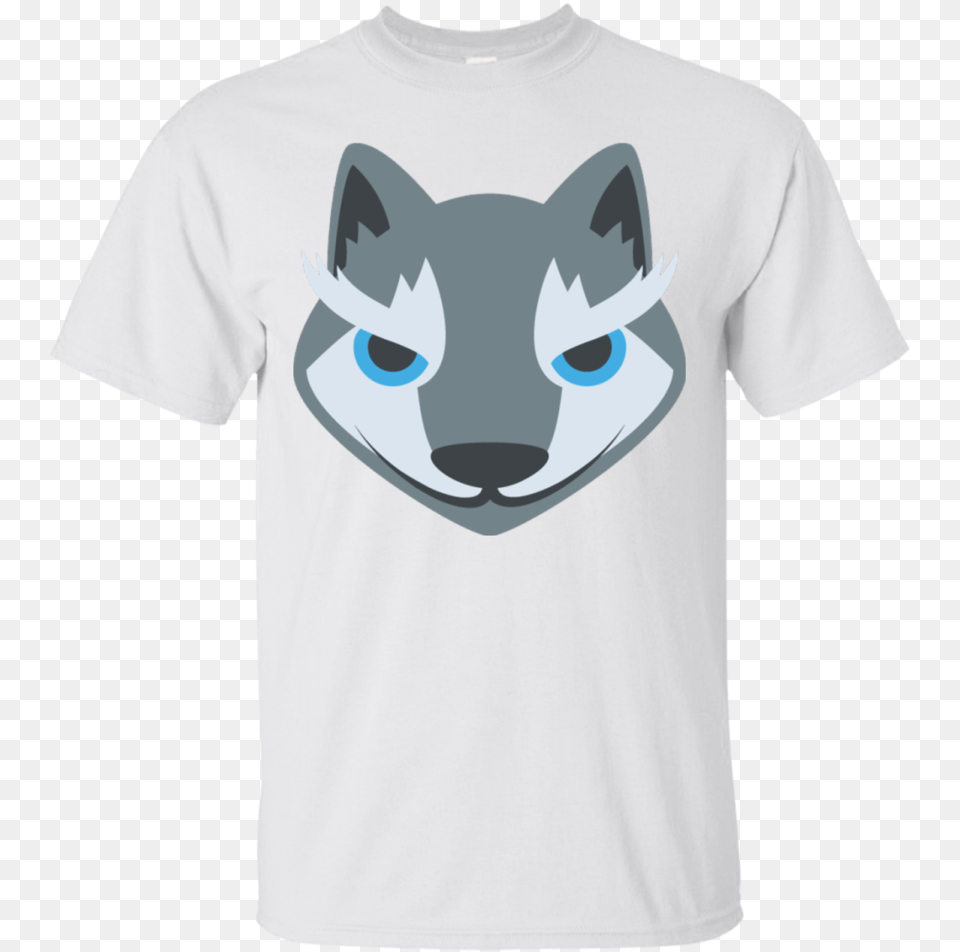Wolf Face Emoji T Shirt Wolf Emoji, Clothing, T-shirt Free Png