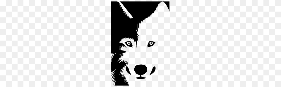 Wolf Face Sticker, Animal, White Dog, Canine, Dog Png Image