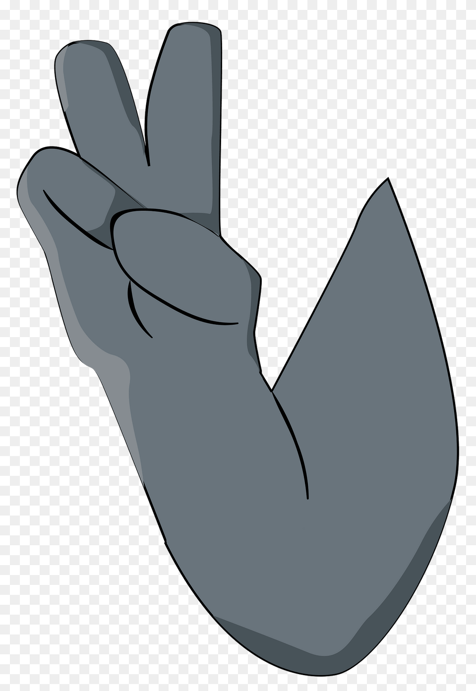 Wolf Hand In Peaceful Gesture Clipart, Clothing, Glove, Bow, Weapon Free Transparent Png