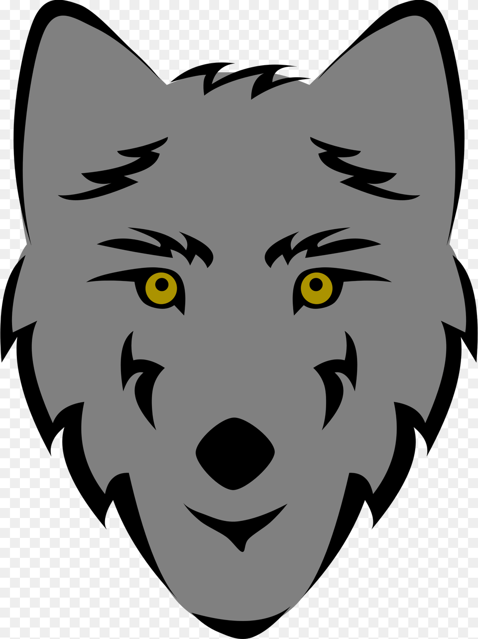 Wolf Head, Stencil, Face, Person, Baby Png