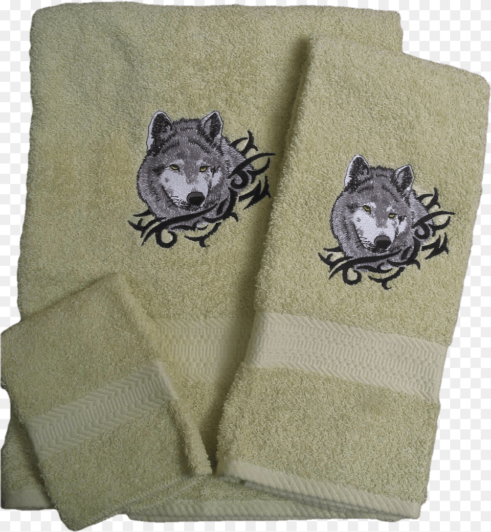 Wolf Head Bath Towel Set Wolf Tribal, Bath Towel, Animal, Canine, Dog Free Transparent Png