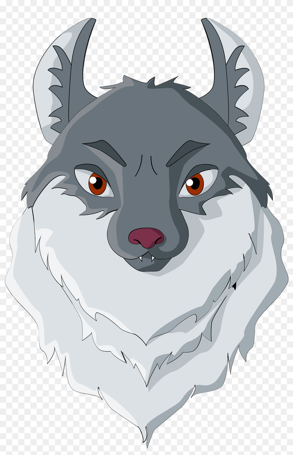 Wolf Head Clipart, Animal, Mammal, Baby, Person Png Image