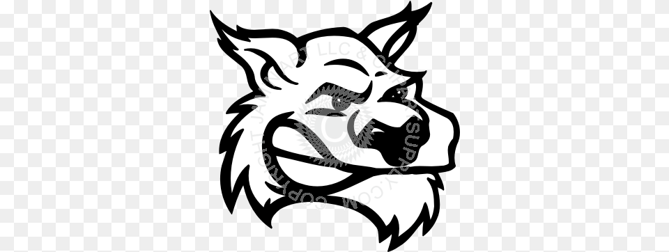 Wolf Head Growl Logo, Stencil, Baby, Person, Face Free Png Download