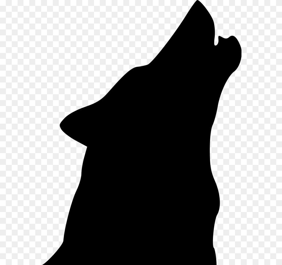 Wolf Head Howl Medium Clipart Vector Clip Artprint, Gray Free Transparent Png