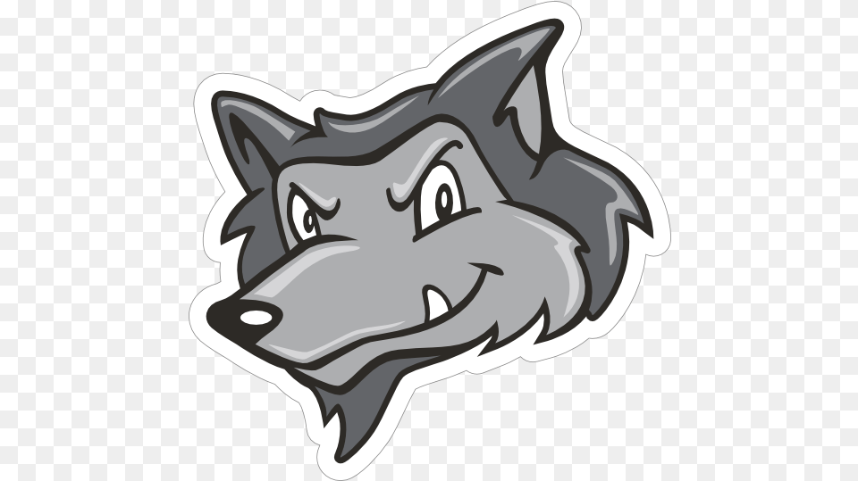 Wolf Head Mascot Sticker Cartoon, Animal, Mammal, Kangaroo, Canine Png