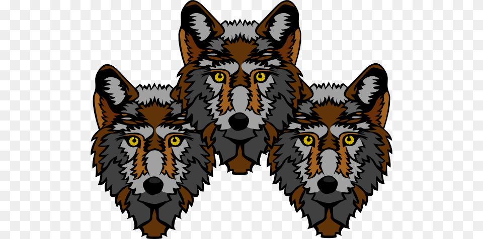 Wolf Heads Clip Art, Animal, Coyote, Mammal, Baby Free Png