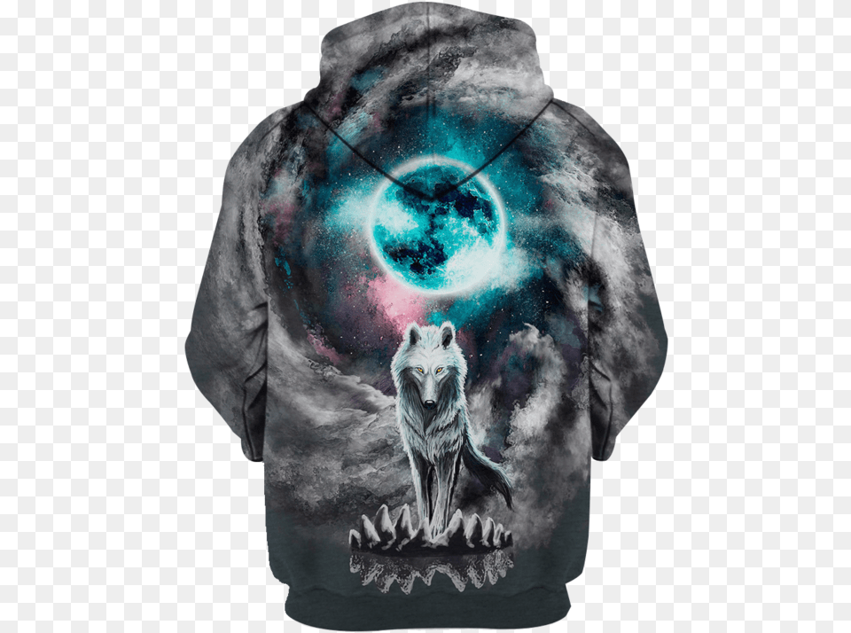 Wolf Hoodie 3d Wolf Hoodie 3d Lonely Wolf, Clothing, Knitwear, Sweater, Sweatshirt Free Png