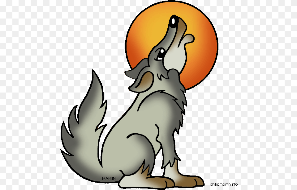 Wolf Howling At The Moon Clipart, Animal, Adult, Female, Person Png Image