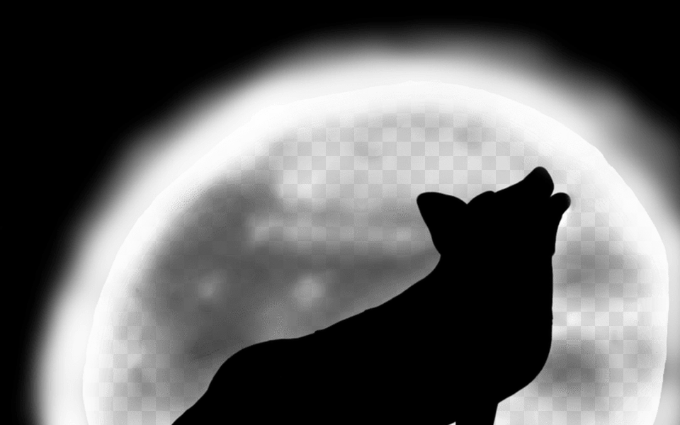 Wolf Howling At The Moon Svg Transparent Huge Freebie Silhouette, Nature, Night, Outdoors, Person Png Image